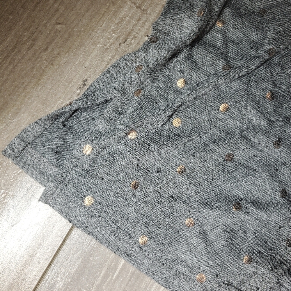 NWT LOFT Gray and Rose Gold Polka Dots 3/4 Sleeve Tee Women's Size Small - Picture 8 of 17